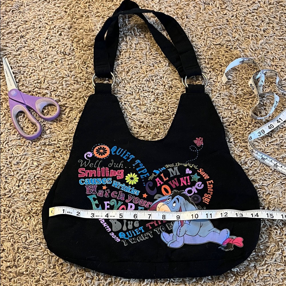 Retro Disney Black Eeyore Shoulder Bag - Picture 8 of 9